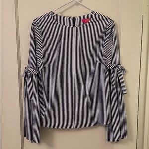 Catherine Malandrino Navy and White Striped Blouse